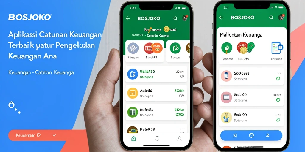 Tampilan antarmuka BOSJOKO memudahkan pengguna dalam mengelola Catatan Keuangan.