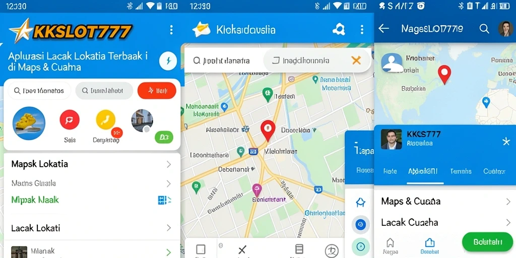 Tampilan antarmuka KKSLOT777 saat melacak lokasi pengguna.