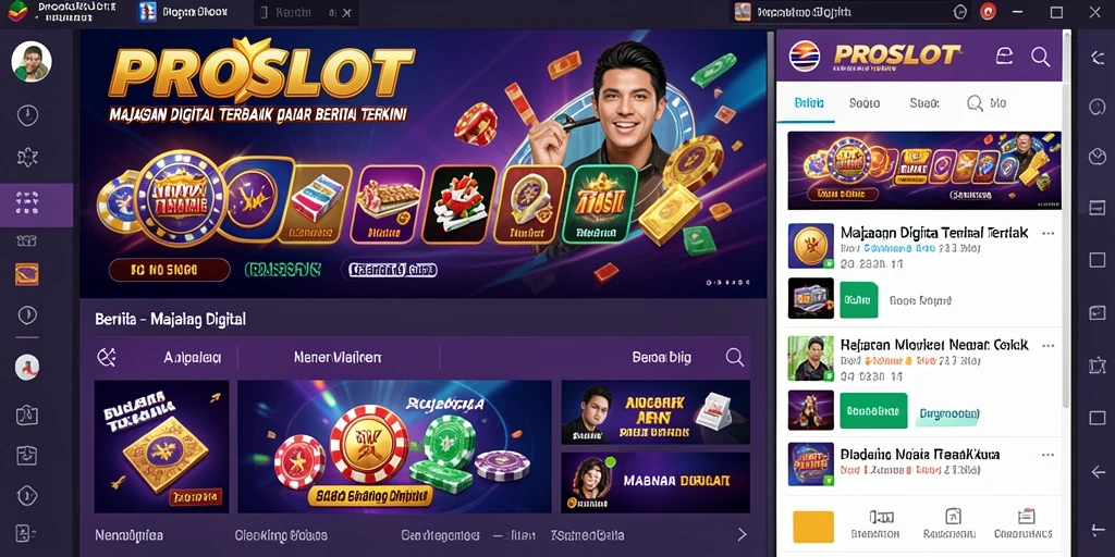 Antarmuka PROSLOT yang modern dan informatif.