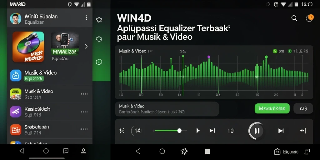 Antarmuka <strong>WIN4D</strong> yang memukau dengan kontrol equalizer intuitif.