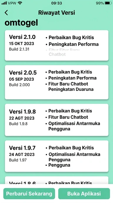 Riwayat Versi Omtogel untuk Pengguna Android Indonesia